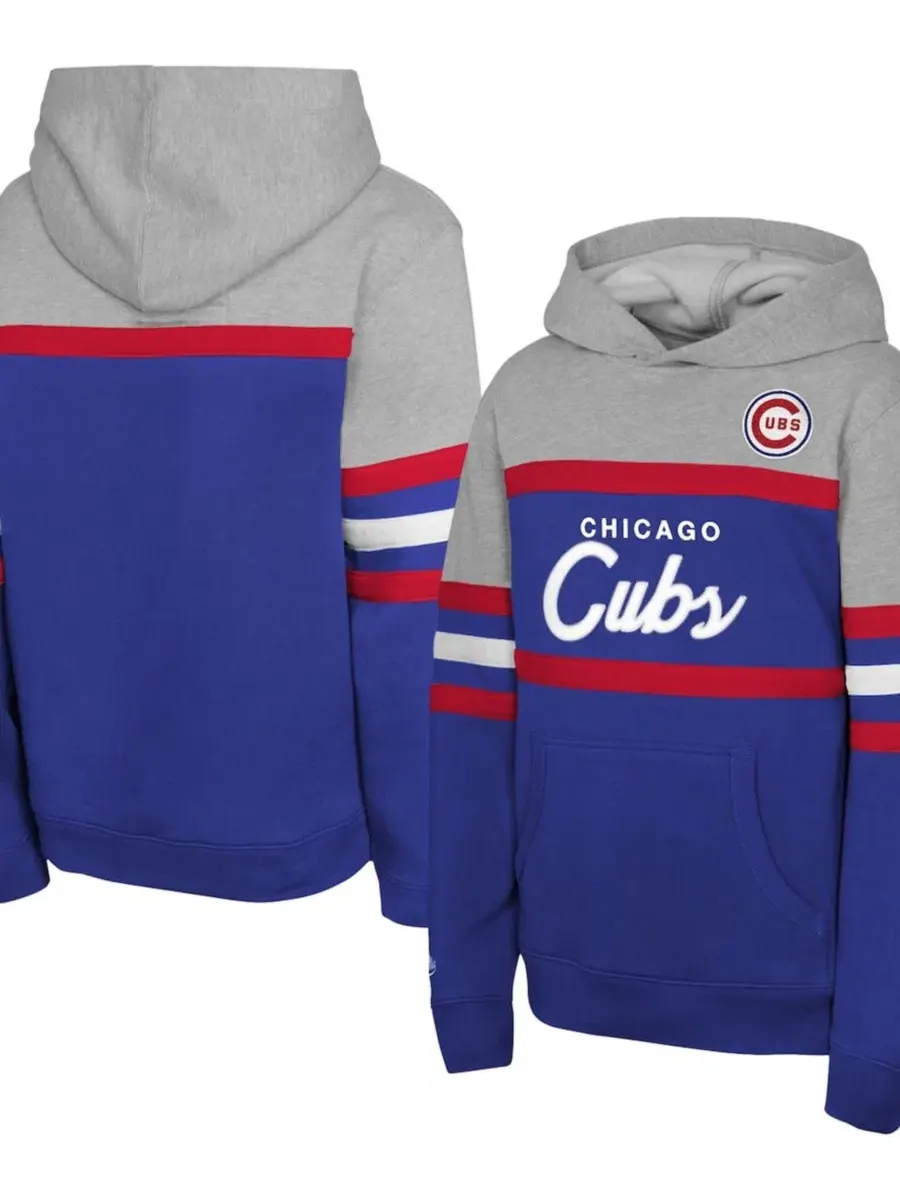 Худи-пуловер с капюшоном Chicago Cubs Mitchell & Ness — изображение 4 из 4, серый