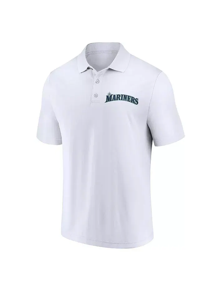 Мужской набор из двух поло Seattle Mariners Logo Lockup в цветах темно-синий и белый Fanatics — изображение 3 из 3