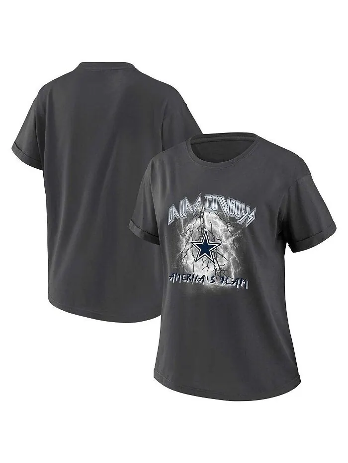Женская темно-серая футболка-бойфренд Dallas Cowboys WEAR by Erin Andrews — изображение 1 из 3, темно-серый