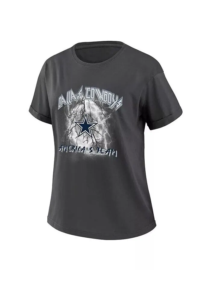 Женская темно-серая футболка-бойфренд Dallas Cowboys Wear By Erin Andrews — изображение 3 из 3