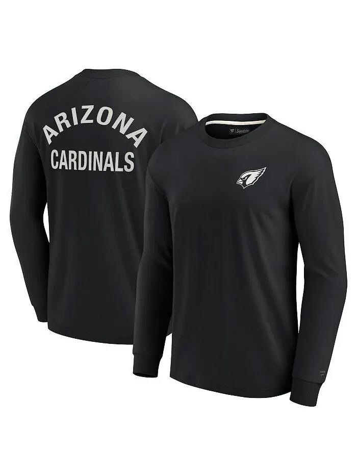 Черная мужская и женская супермягкая футболка Arizona Cardinals с длинным рукавом Fanatics Signature — изображение 1 из 3