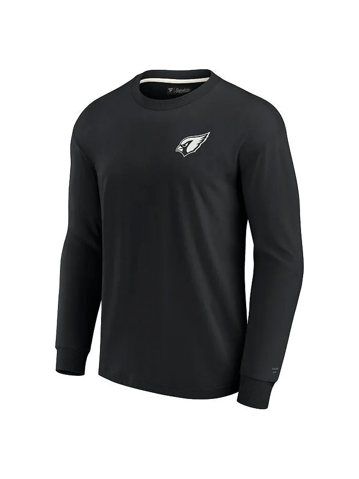 Черная мужская и женская супермягкая футболка Arizona Cardinals с длинным рукавом Fanatics Signature — изображение 2 из 3
