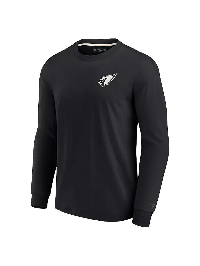 Мужская и женская черная супермягкая футболка с длинным рукавом Arizona Cardinals Fanatics Signature — изображение 2 из 3
