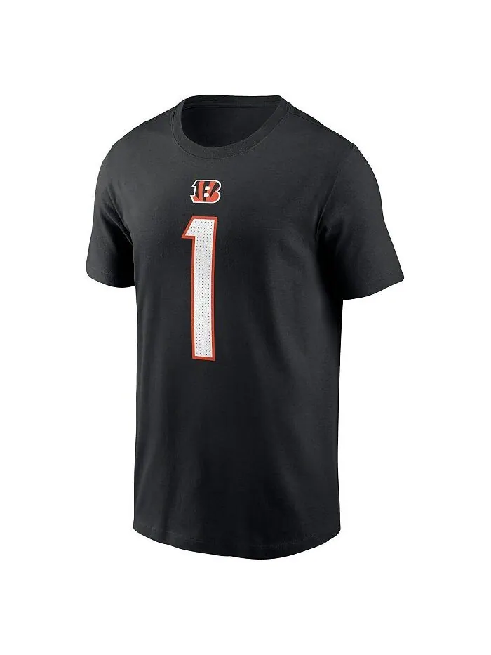 Мужская черная футболка Ja'Marr Chase Cincinnati Bengals с именем и номером игрока Nike — изображение 2 из 3, черный