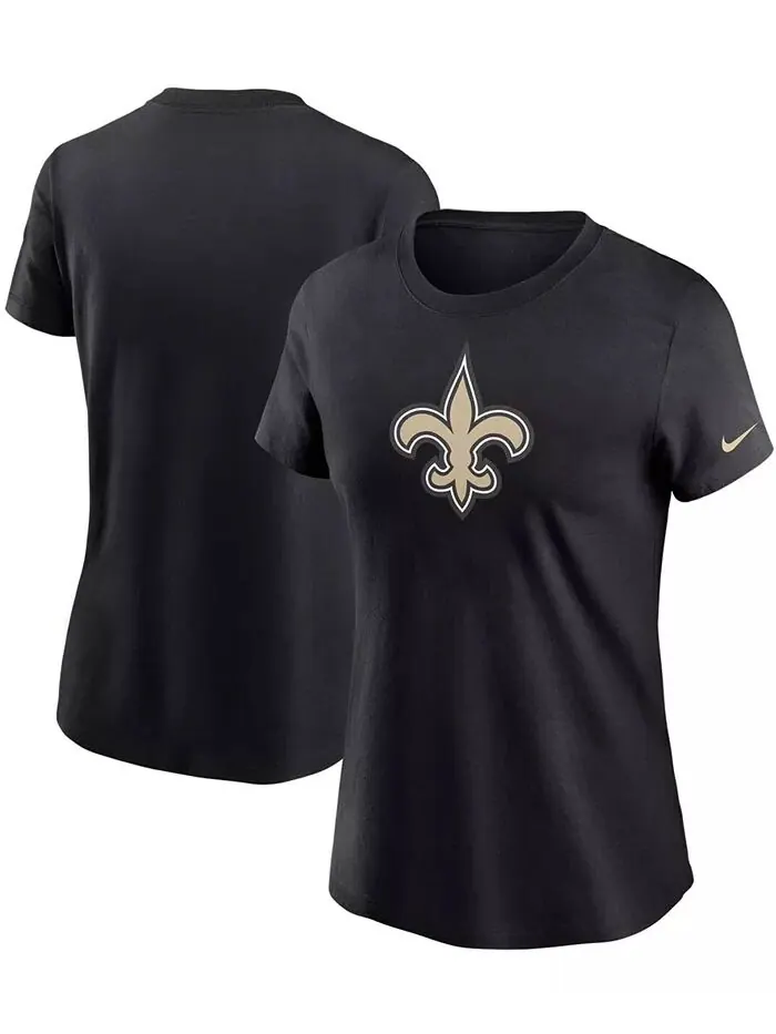 Женская черная футболка с логотипом New Orleans Saints Essential Nike — изображение 1 из 3