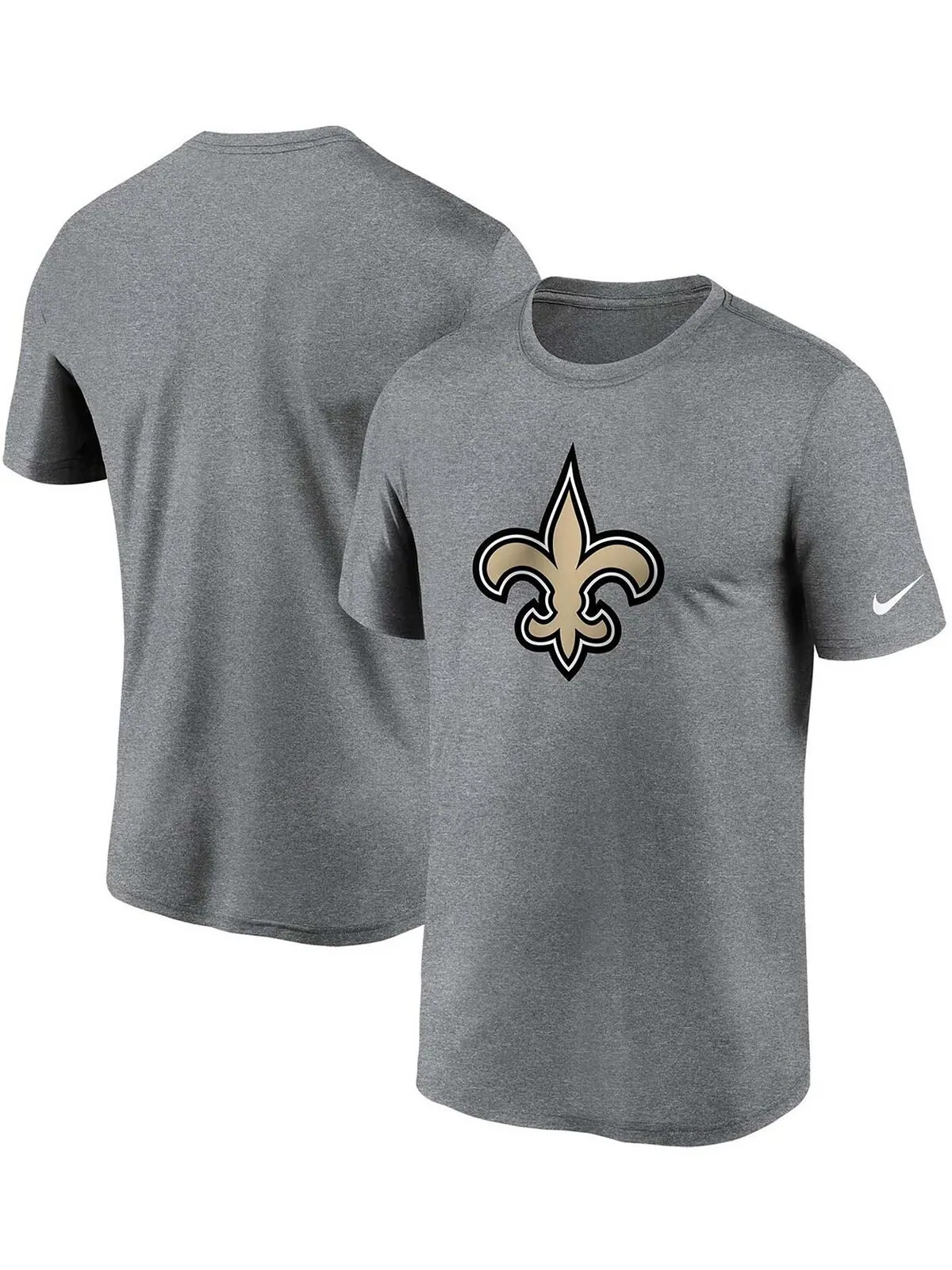 Мужская темно-серая футболка с логотипом Big and Tall New Orleans Saints Essential Legend — изображение 1 из 3, темно-серый