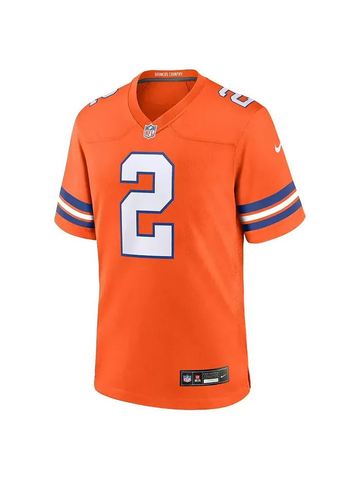 Мужская игровая джерси Patrick Surtain II в оранжевом цвете Denver Broncos из коллекции Mile High — изображение 3 из 3