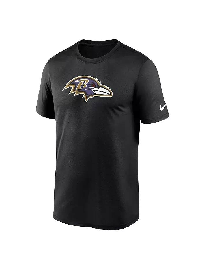 Мужская черная футболка Baltimore Ravens Legend Logo Performance Nike — изображение 2 из 3