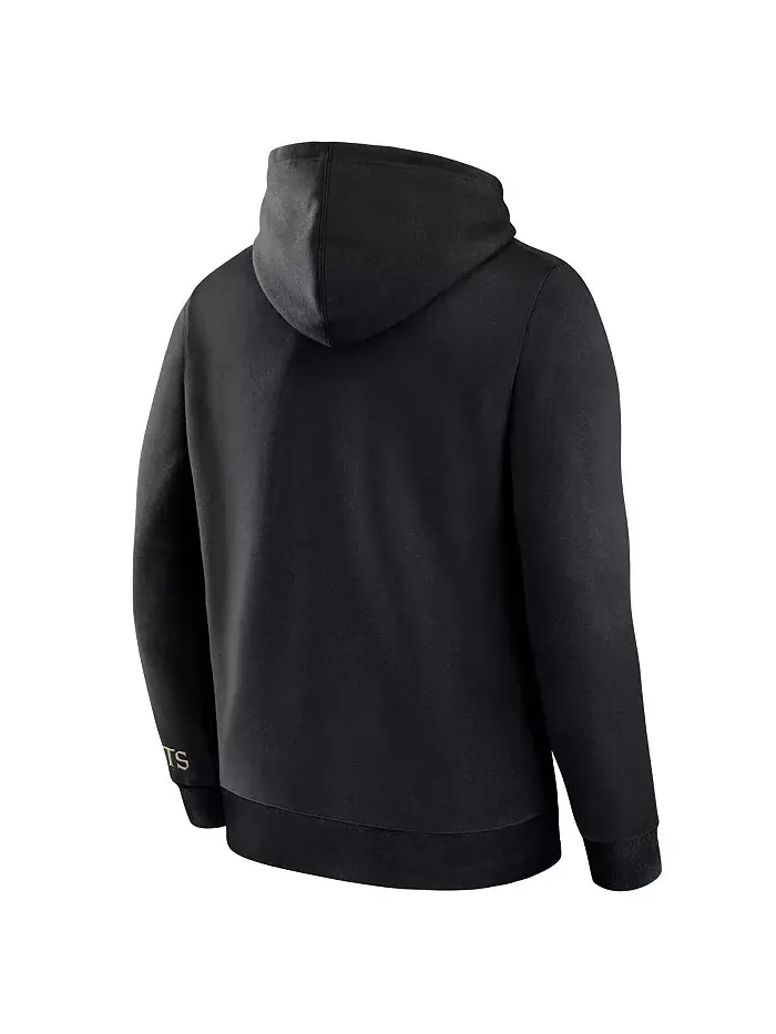 Мужская черная толстовка с капюшоном New Orleans Saints Legacy Fleece Pullover Hoodie Fanatics — изображение 3 из 5
