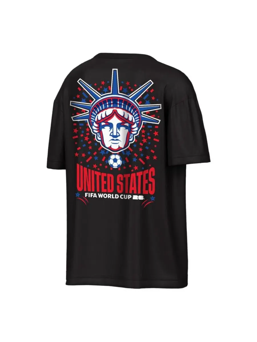 Мужская черная футболка USMNT FIFA World Cup 2026 Rally Oversized 2-Hit Outerstuff — изображение 2 из 3, черный