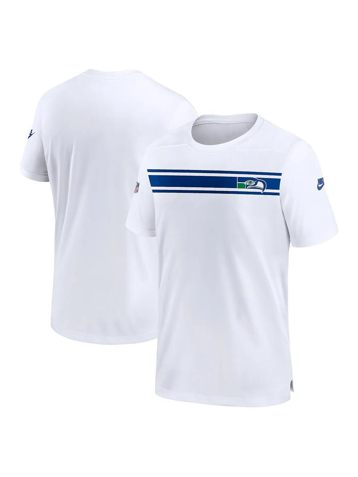 Мужская белая футболка Seattle Seahawks Throwback Sideline Coaches Performance Nike — изображение 1 из 3, белый