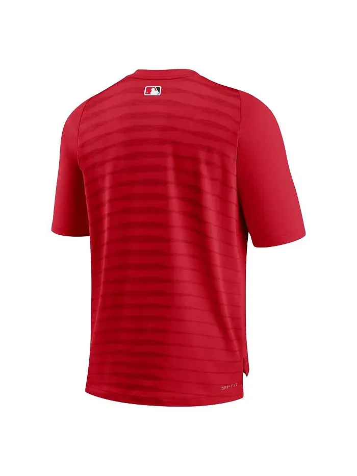Мужская красная футболка Washington Nationals Authentic Collection Pregame Raglan Performance с — изображение 3 из 3