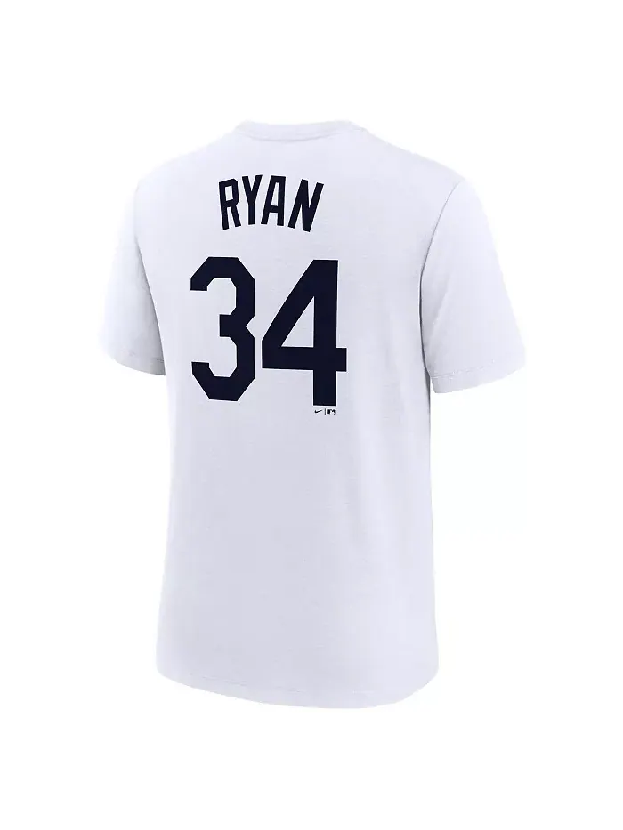 Мужская футболка Nolan Ryan White Houston Astros из коллекции Cooperstown с именем и номером — изображение 3 из 3