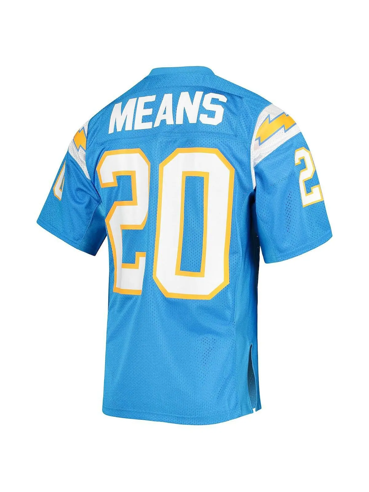 Мужская футболка natrone means powder blue los angeles chargers, аутентичная футболка для — изображение 3 из 3, синий