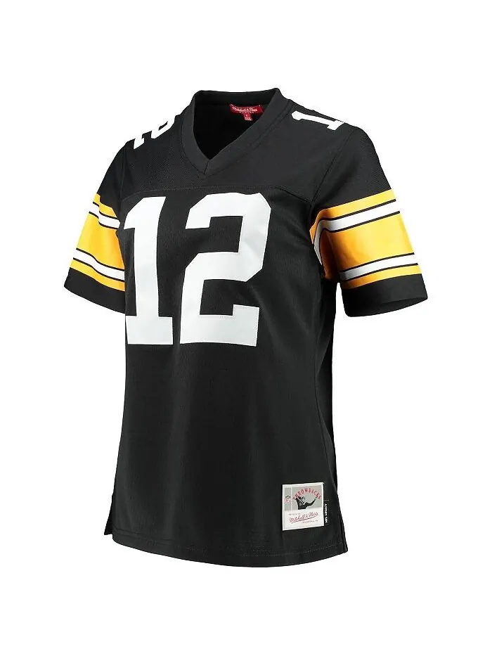 Женская футболка Terry Bradshaw Black Pittsburgh Steelers Legacy Replica Player Mitchell & Ness — изображение 2 из 3, черный