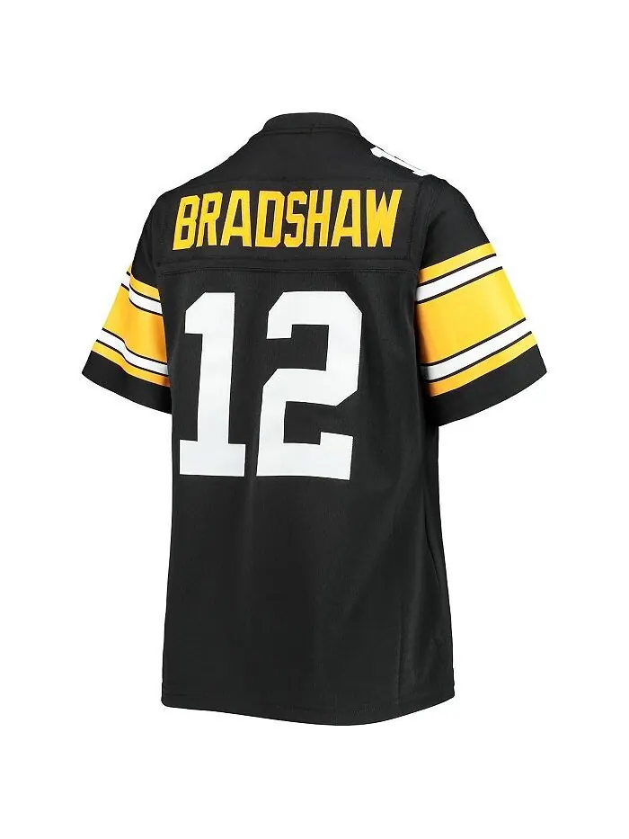 Женская футболка Terry Bradshaw Black Pittsburgh Steelers Legacy Replica Player Mitchell & Ness — изображение 3 из 3, черный