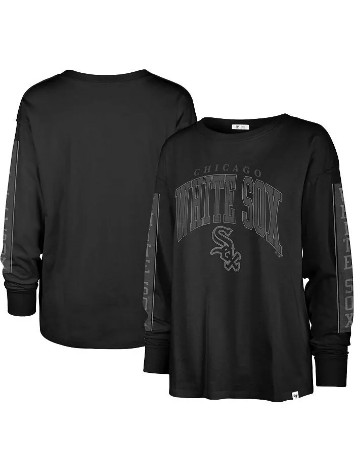 Женская черная футболка Chicago White Sox с длинным рукавом '47 Brand — изображение 1 из 2, черный