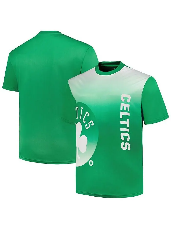 Мужская сублимированная футболка Kelly Green Boston Celtics Big and Tall Fanatics — изображение 1 из 3, зеленый