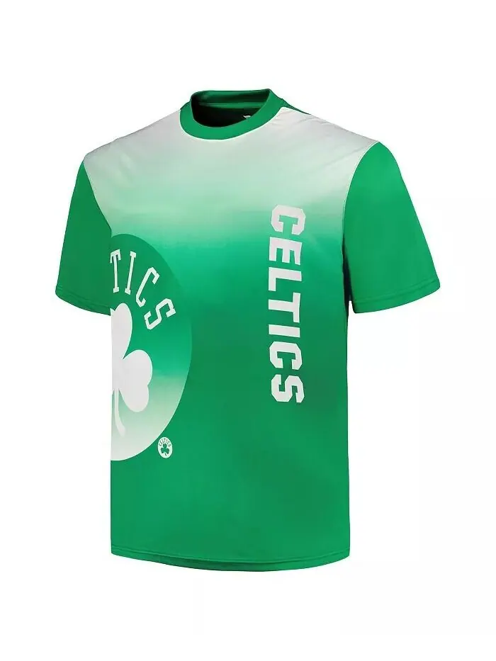 Мужская сублимированная футболка Kelly Green Boston Celtics Big and Tall Fanatics — изображение 2 из 3