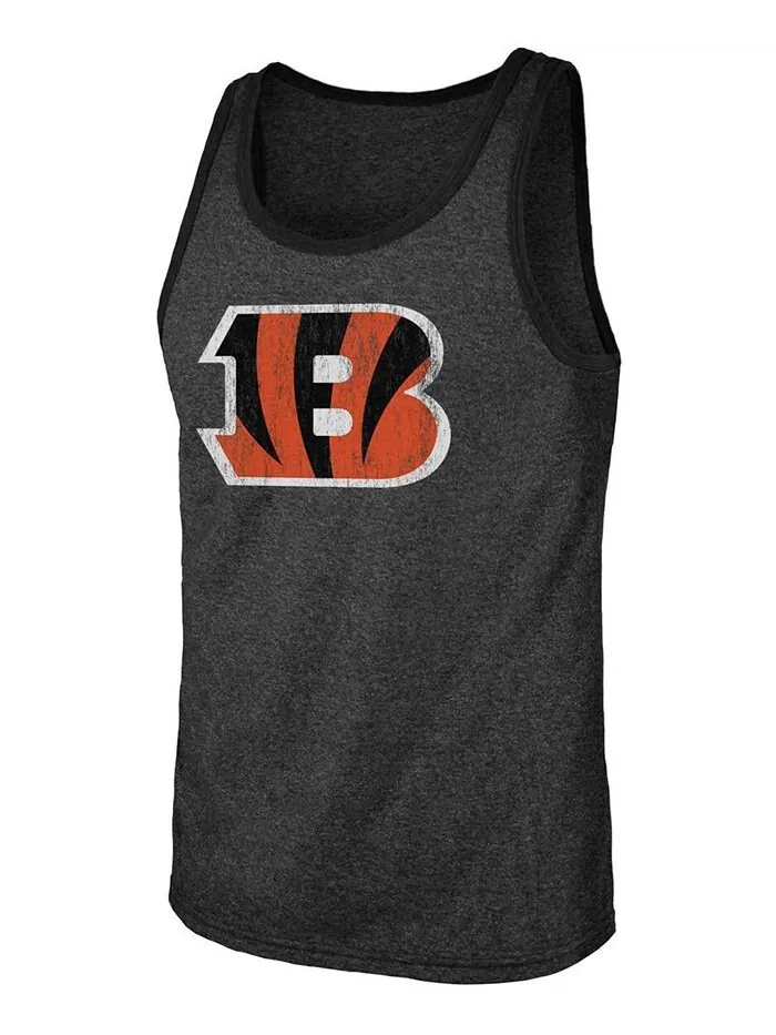 Мужская майка Tri-Blend черного цвета Joe Burrow Cincinnati Bengals с именем и номером Fanatics — изображение 3 из 3, черный
