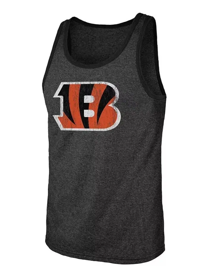 Мужская майка-топ Joe Burrow Black Cincinnati Bengals с именем и номером Tri-Blend Fanatics — изображение 3 из 3