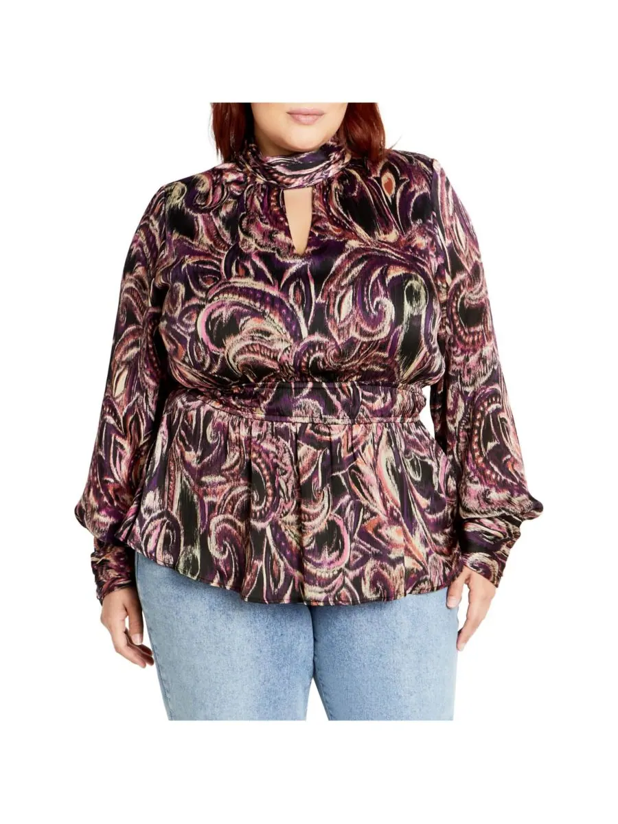 Женский топ Katya с присборенной баской CITY CHIC, Vintage paisley — изображение 1 из 5