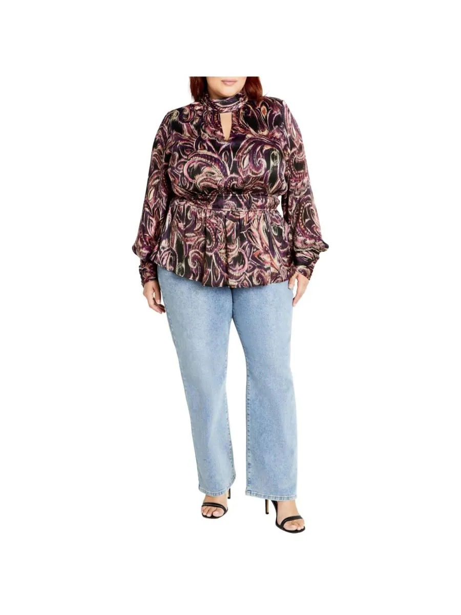 Женский топ Katya с присборенной баской CITY CHIC, Vintage paisley — изображение 3 из 5