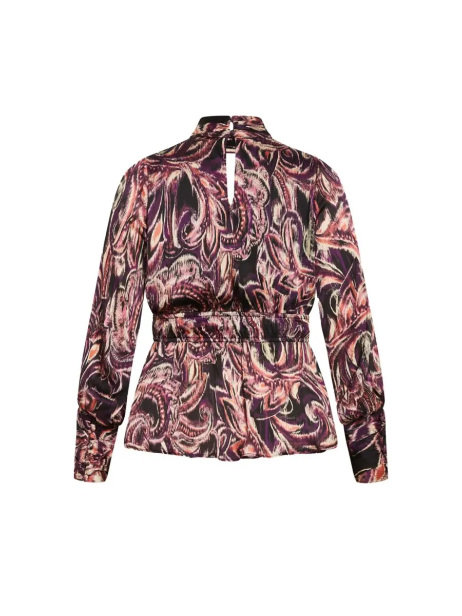 Женский топ Katya с присборенной баской CITY CHIC, Vintage paisley — изображение 5 из 5