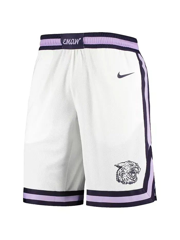 Мужские белые баскетбольные шорты Kansas State Wildcats реплика Nike — изображение 2 из 3