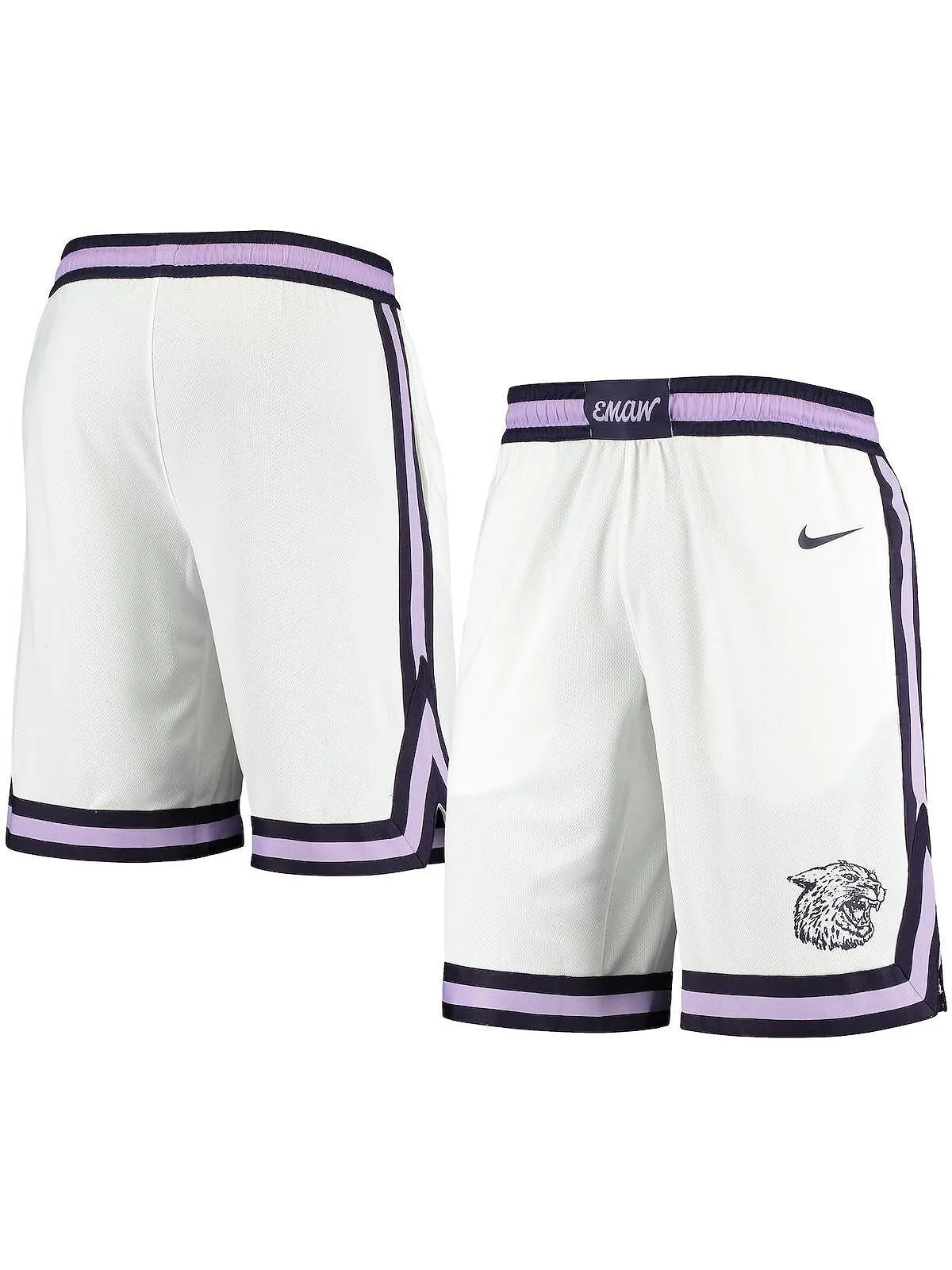 Мужские белые баскетбольные шорты kansas state wildcats replica Nike — изображение 1 из 3, белый