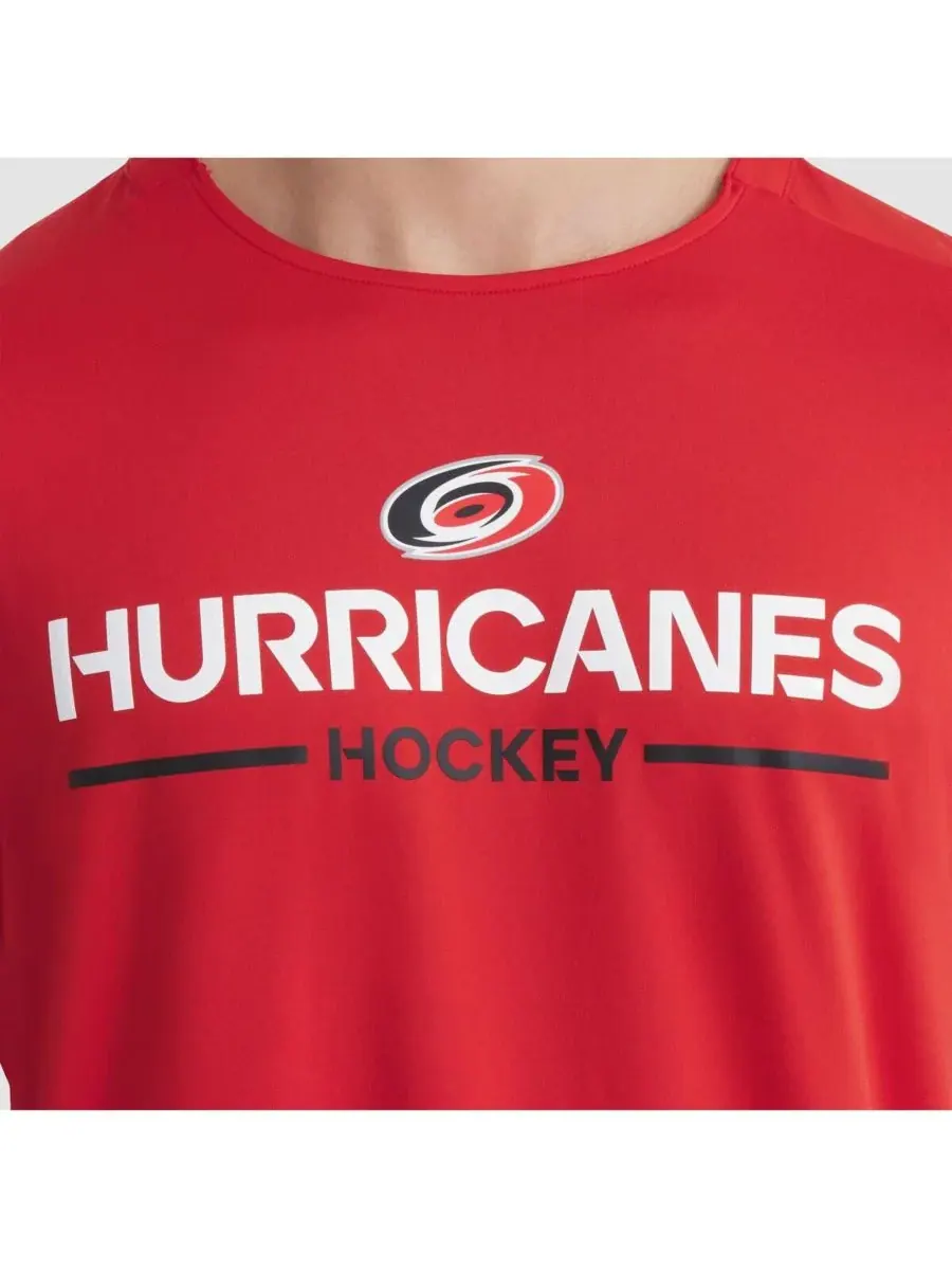 Fanatics Мужская красная футболка Carolina Hurricanes Authentic Pro Rink Tech — изображение 4 из 5, красный