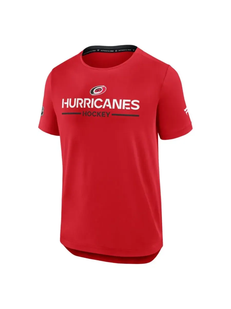 Fanatics Мужская красная футболка Carolina Hurricanes Authentic Pro Rink Tech — изображение 5 из 5, красный