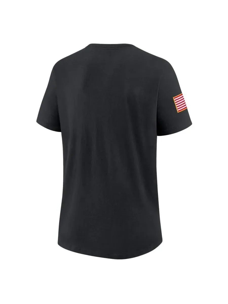 Nike Женская черная футболка Clemson Tigers 2025 Military Appreciation Dri-FIT — изображение 3 из 3, черный