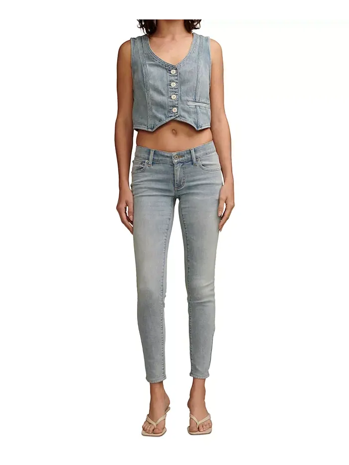 Женские джинсы Lizzie с низкой посадкой и зауженным силуэтом Lucky Brand — изображение 1 из 4