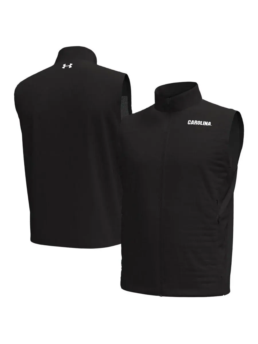 Under Armour Мужской черный жилет на молнии South Carolina Gamecocks Drive Pro Storm