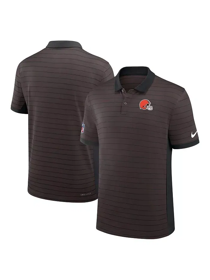Мужская коричневая полоска с победной полосой Cleveland Browns Sideline Victory Stripe Performance — изображение 1 из 3