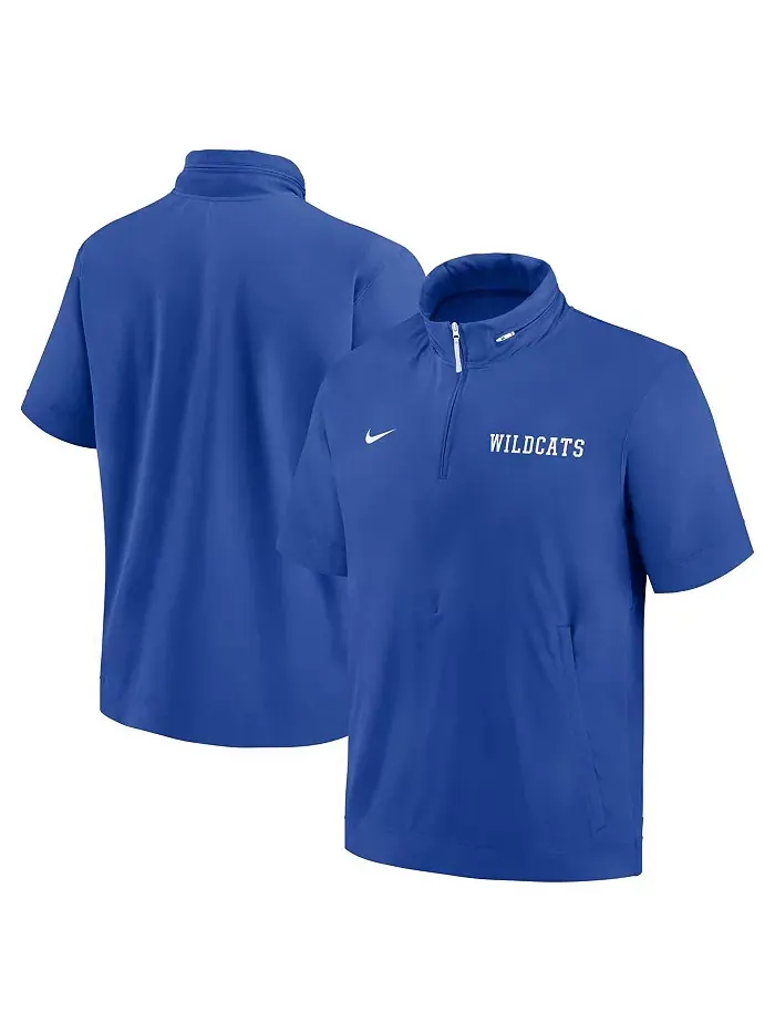 Мужская худи-полузип с коротким рукавом Royal Kentucky Wildcats 2024 Sideline Coach Nike — изображение 1 из 3