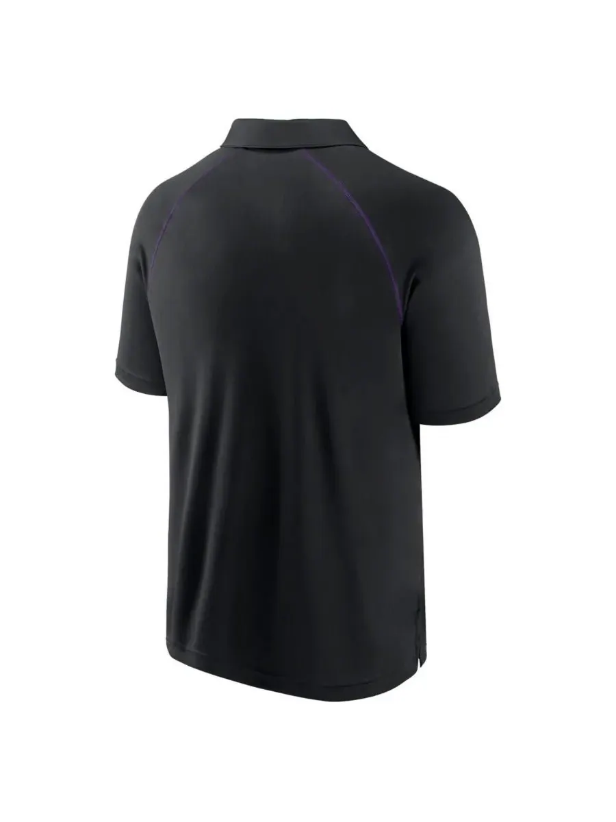 Fanatics Мужская черная рубашка поло Colorado Rockies Strong Alone с рукавами реглан — изображение 3 из 3, черный