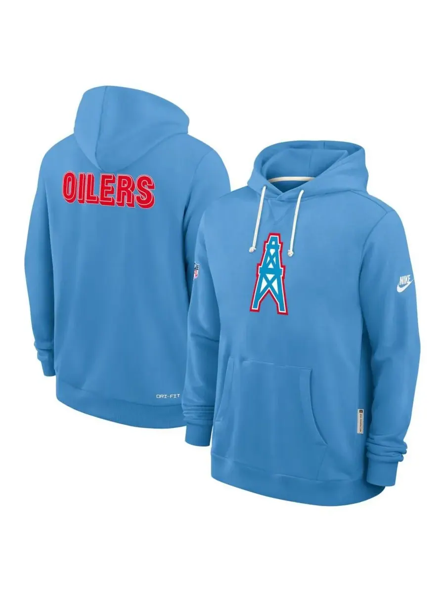 Nike Мужская светло-голубая толстовка Tennessee Titans Sideline Standard Issue Alt 2 Dri-FIT — изображение 4 из 5