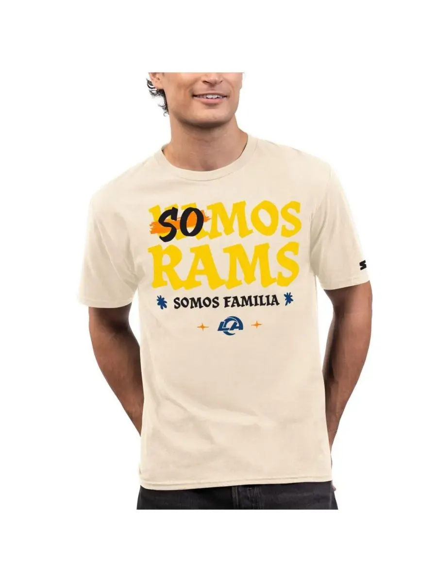 Starter Мужская футболка Los Angeles Rams Somos цвета овсянки — изображение 1 из 2, овсяный