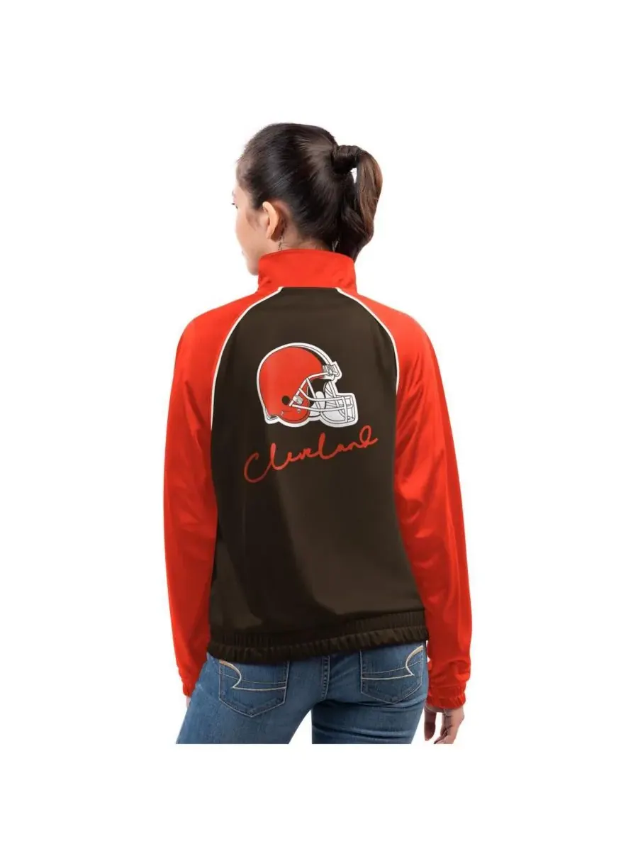 G-III 4Her by Carl Banks Женская коричневая спортивная куртка на молнии Cleveland Browns Replay — изображение 2 из 2