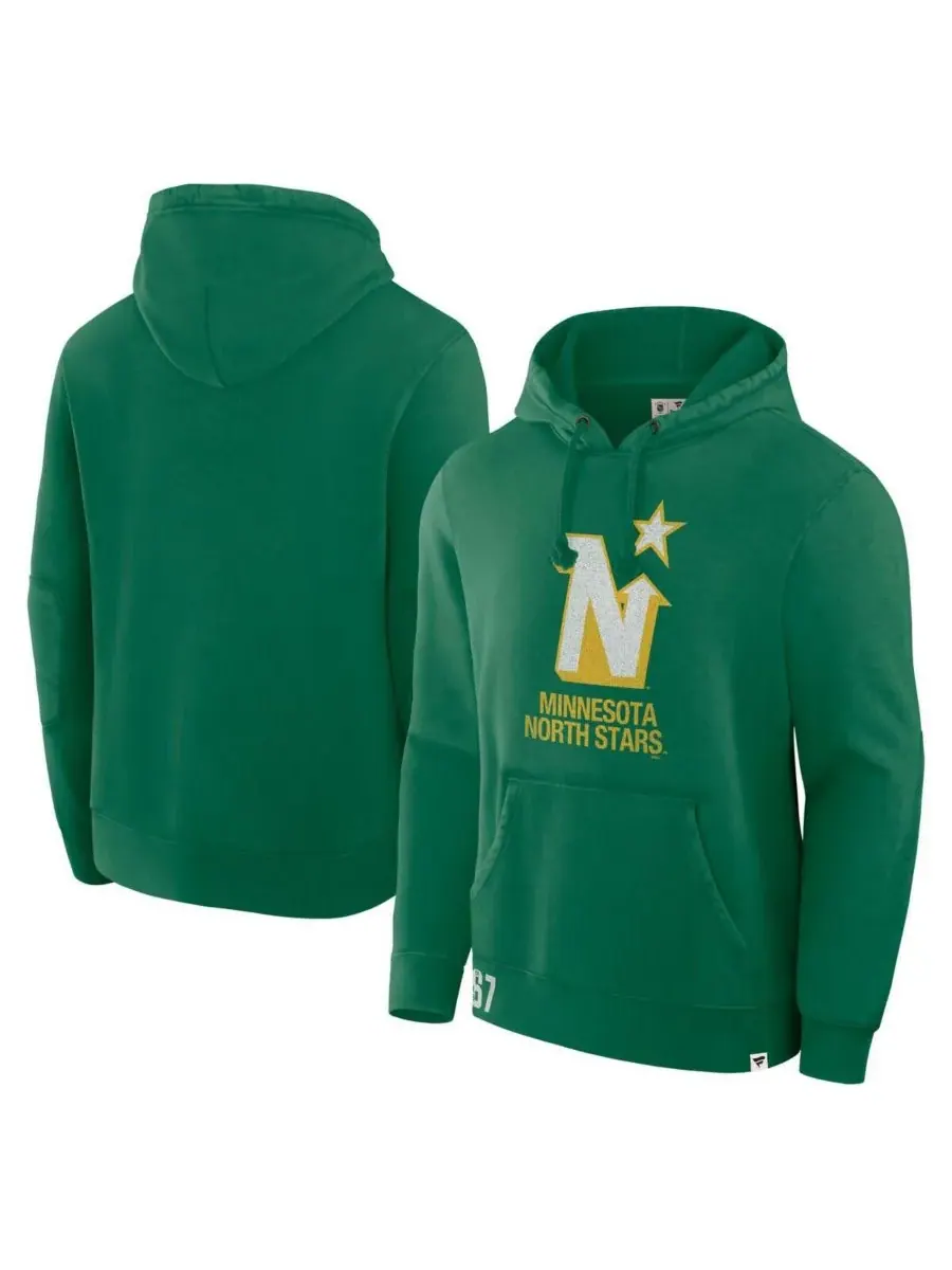 Fanatics Мужская толстовка с капюшоном из флиса цвета "зеленый" с символикой команды Minnesota — изображение 1 из 3