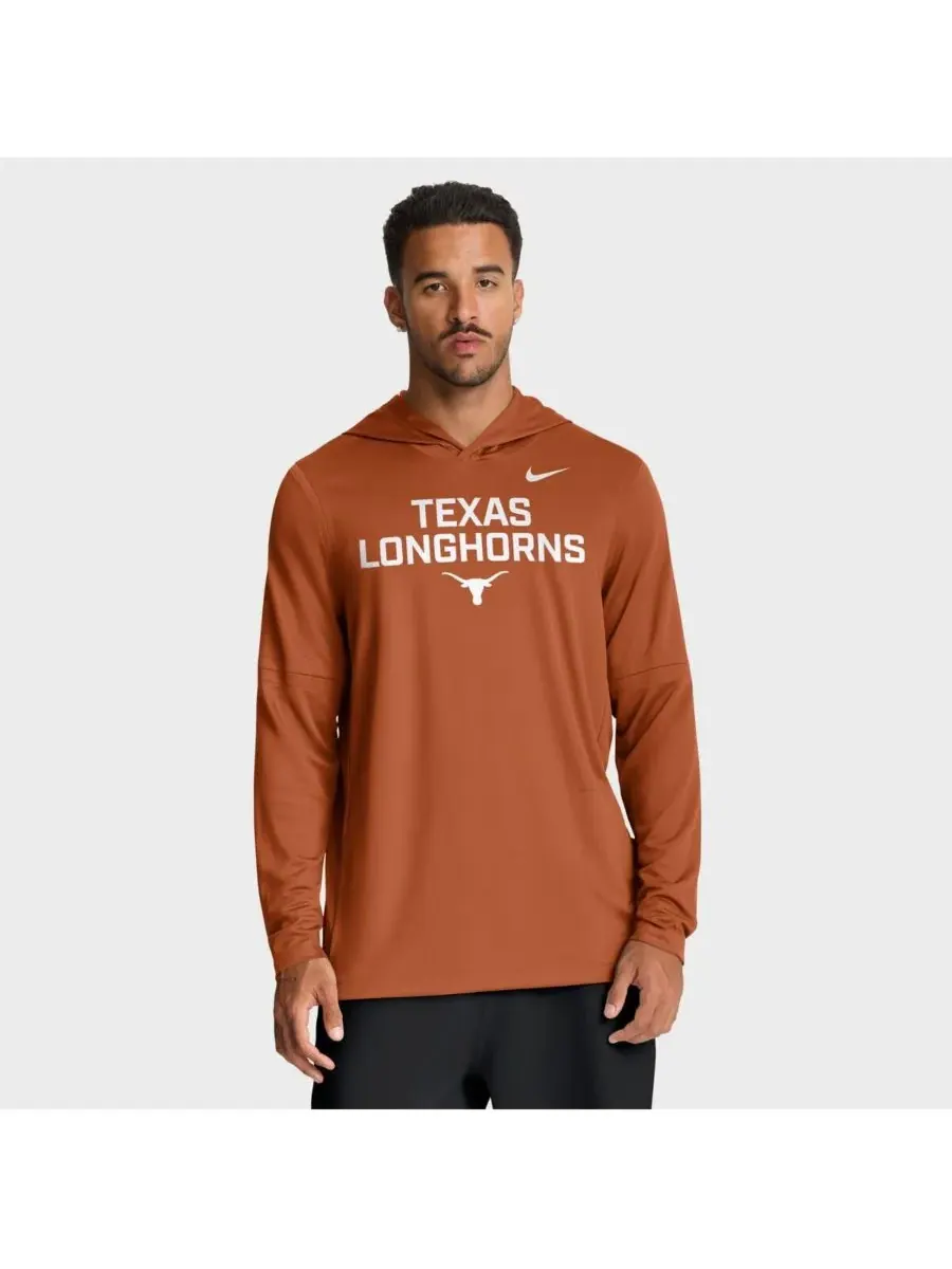 Nike Мужская футболка с длинными рукавами и принтом Texas Orange Texas Longhorns 2025 Sideline — изображение 1 из 5