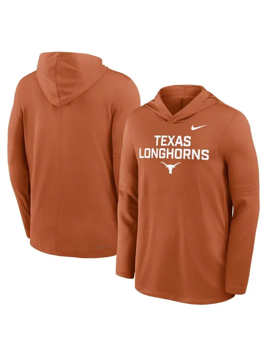 Nike Мужская футболка с длинными рукавами и принтом Texas Orange Texas Longhorns 2025 Sideline — изображение 4 из 5