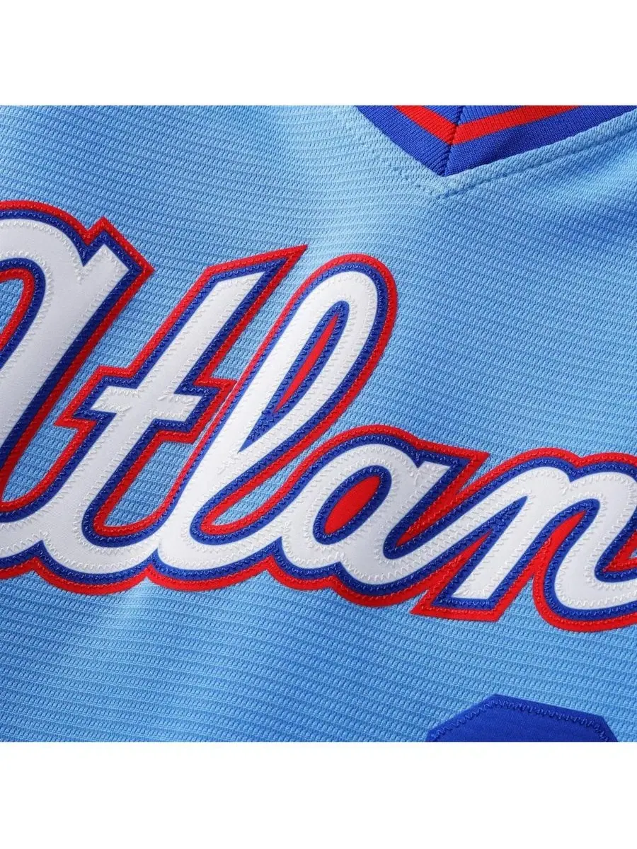 Мужская футболка-джерси Nike Hank Aaron Powder Blue Atlanta Braves 2026 City Connect Stadium — изображение 4 из 6, синий
