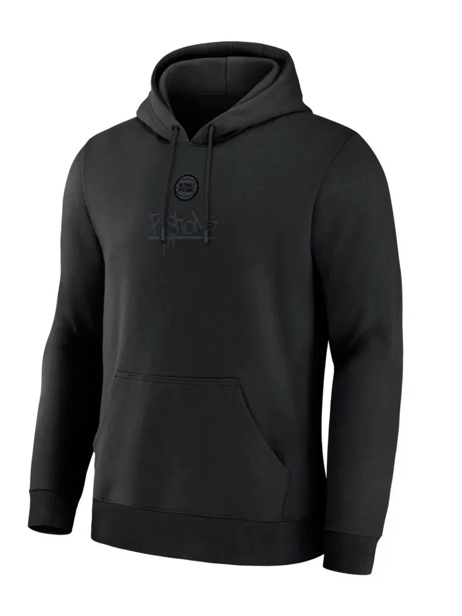 Худи с капюшоном Detroit Pistons Black Out Fanatics — изображение 1 из 2, черный