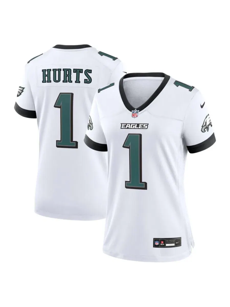 Футболка Nike, Jalen Hurts Philadelphia Eagles Game Jersey — изображение 1 из 3, белый