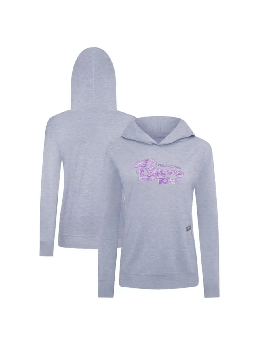 Толстовка с капюшоном с принтом Hockey Fights Cancer Relay LevelWear — изображение 1 из 3, серый