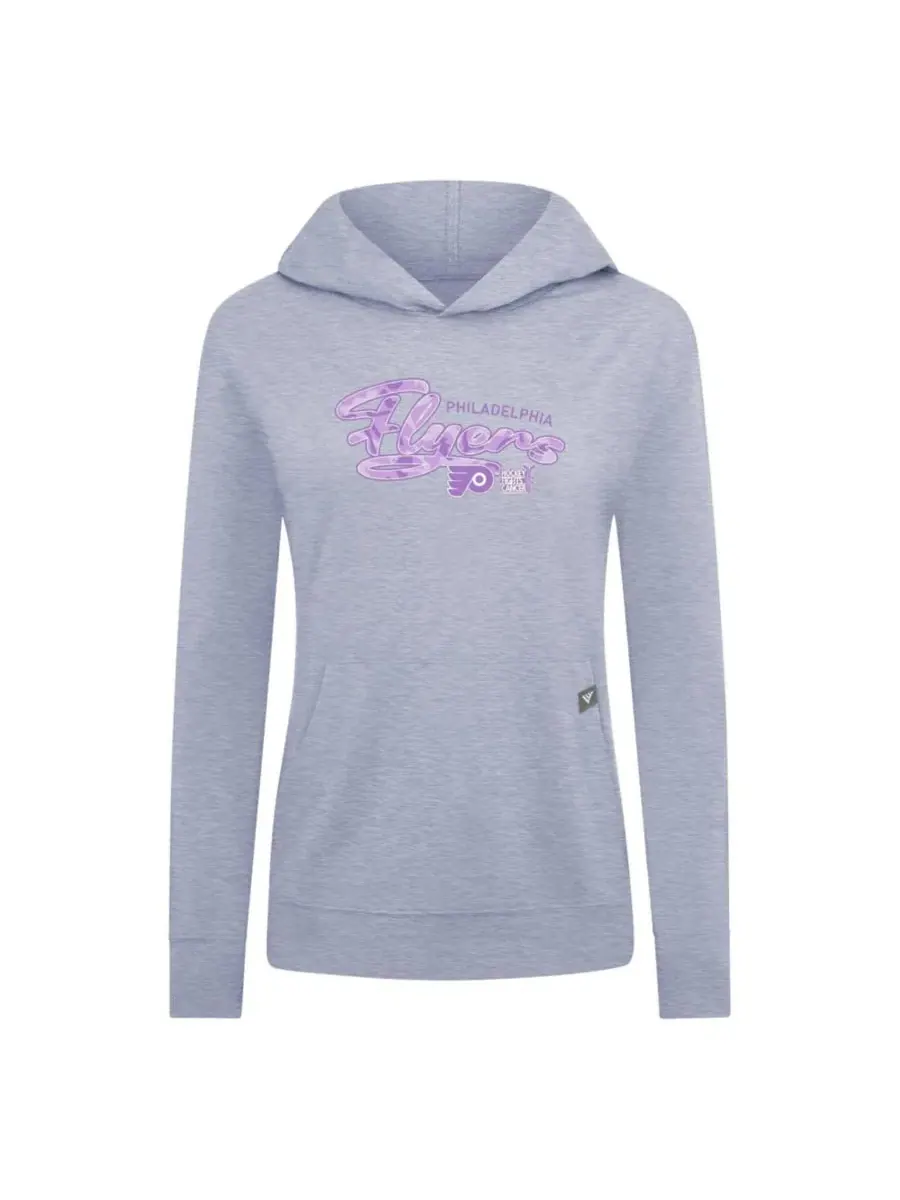 Толстовка с капюшоном с принтом Hockey Fights Cancer Relay LevelWear — изображение 2 из 3, серый