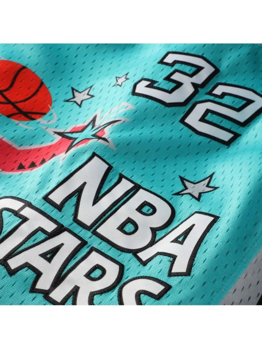 Баскетбольная джерси с длинным рукавом Shaquille O'Neal Mitchell & Ness — изображение 3 из 5, бирюзовый